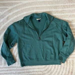 Target cropped half zip sweatshirt